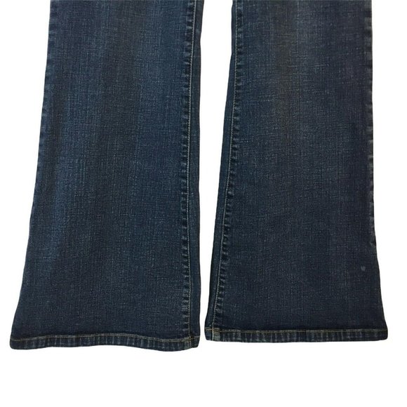 Tommy Hilfiger Jeans Womens Size 11 Vintage Spell Out Flag Flare Blue Stretch - Picture 9 of 10
